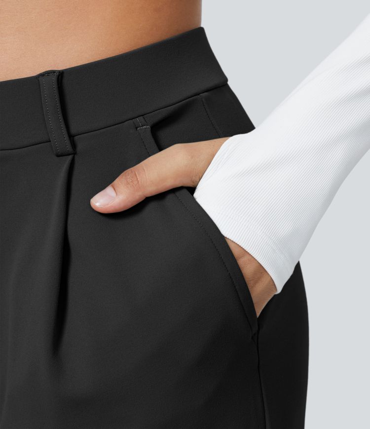 Eva | High-Waisted Straight Leg Trousers
