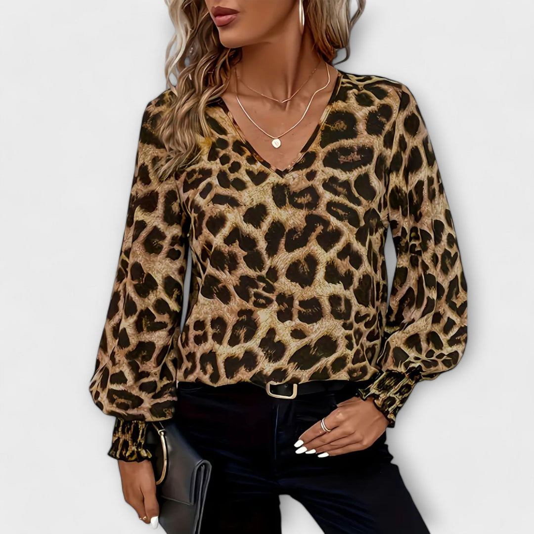 Kaia | Stylish Leopard Print Blouse