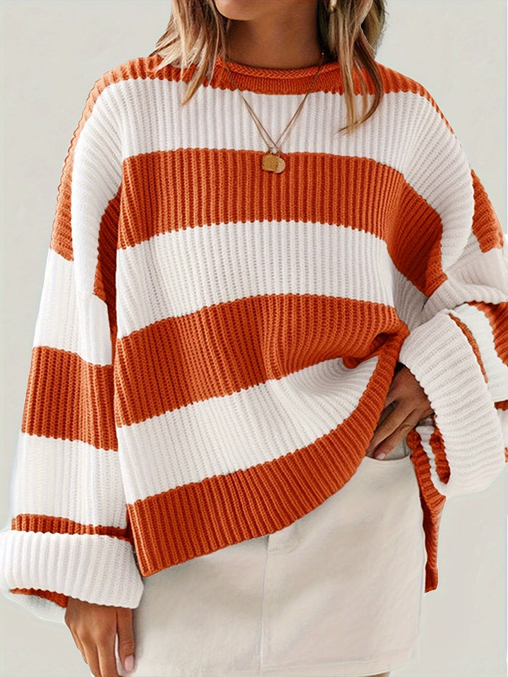 Sophia | Striped Round Neck Jumpe