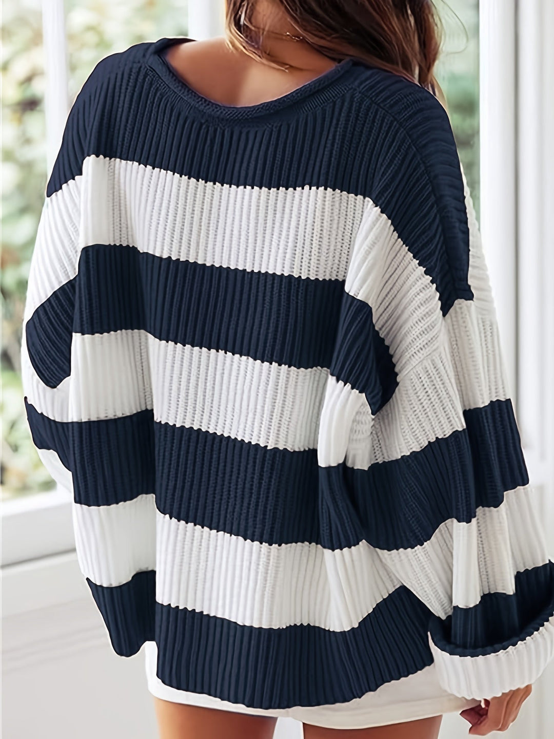 Sophia | Striped Round Neck Jumpe