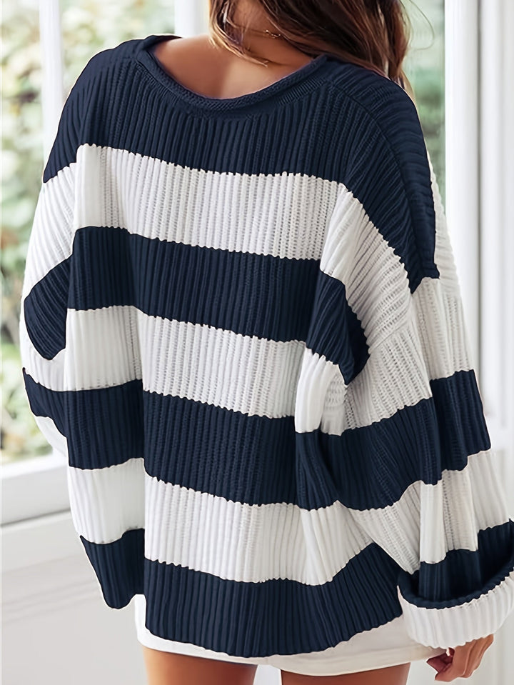 Sophia | Striped Round Neck Jumpe