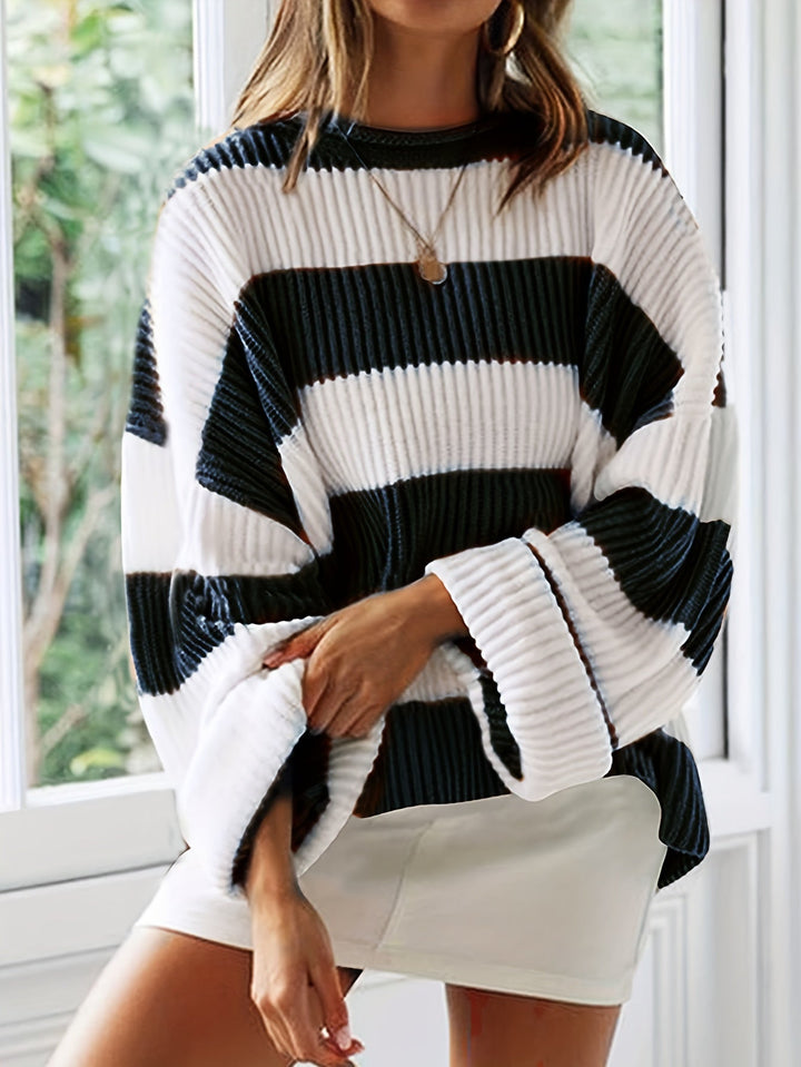 Sophia | Striped Round Neck Jumpe