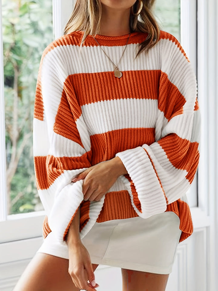Sophia | Striped Round Neck Jumpe