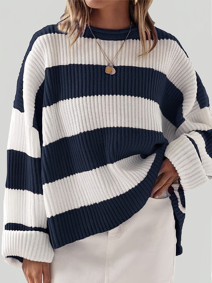 Sophia | Striped Round Neck Jumpe