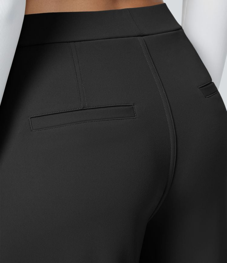 Eva | High-Waisted Straight Leg Trousers