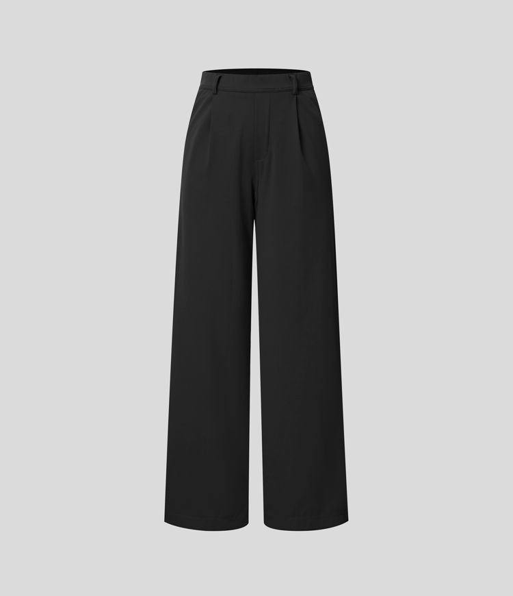 Eva | High-Waisted Straight Leg Trousers