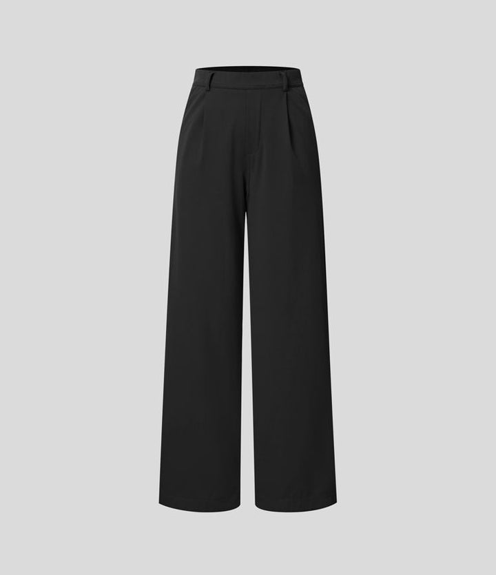 Eva | High-Waisted Straight Leg Trousers