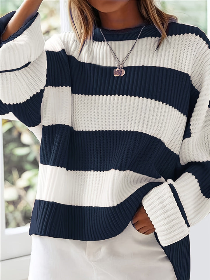 Sophia | Striped Round Neck Jumpe