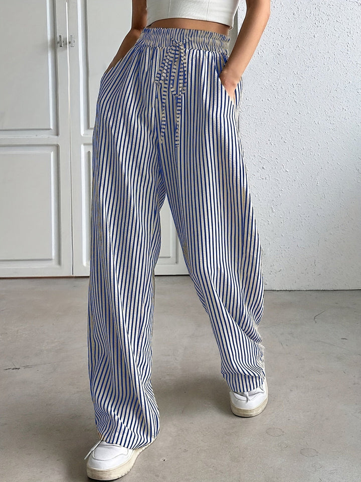 Sienna | Wide-Leg Striped Trousers
