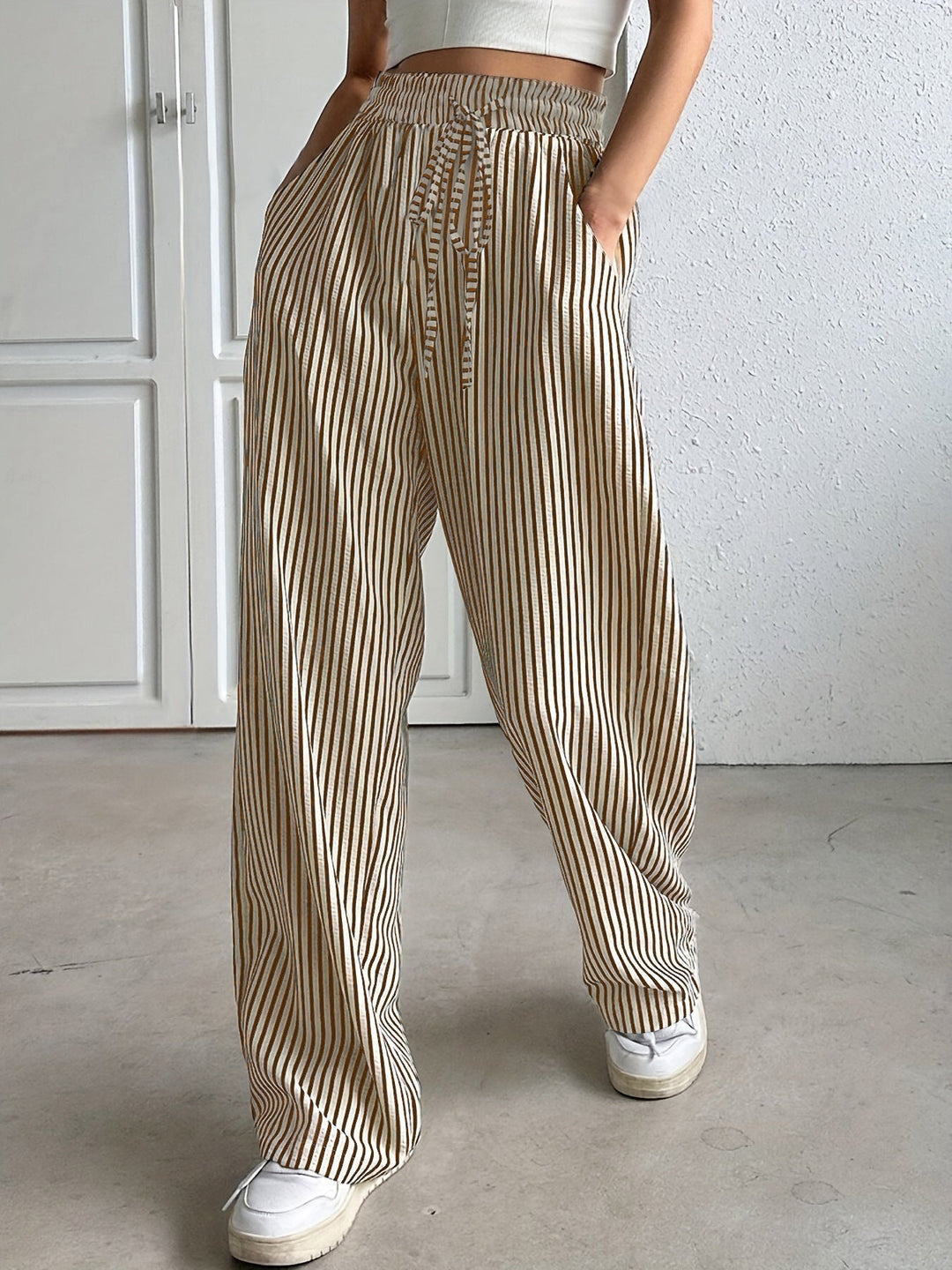 Sienna | Wide-Leg Striped Trousers