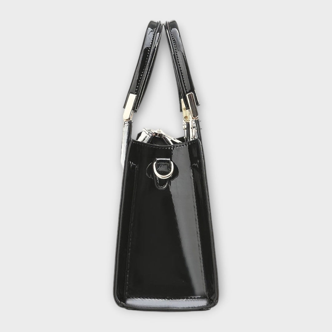Lucia | Glossy Crocodile Pattern Handbag