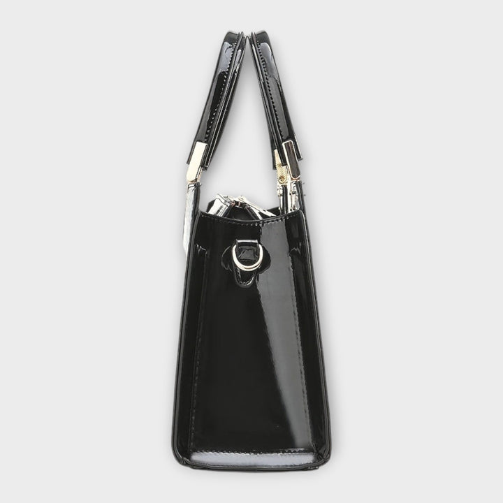 Lucia | Glossy Crocodile Pattern Handbag