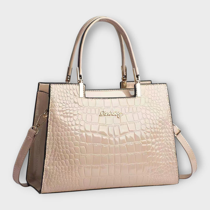Lucia | Glossy Crocodile Pattern Handbag