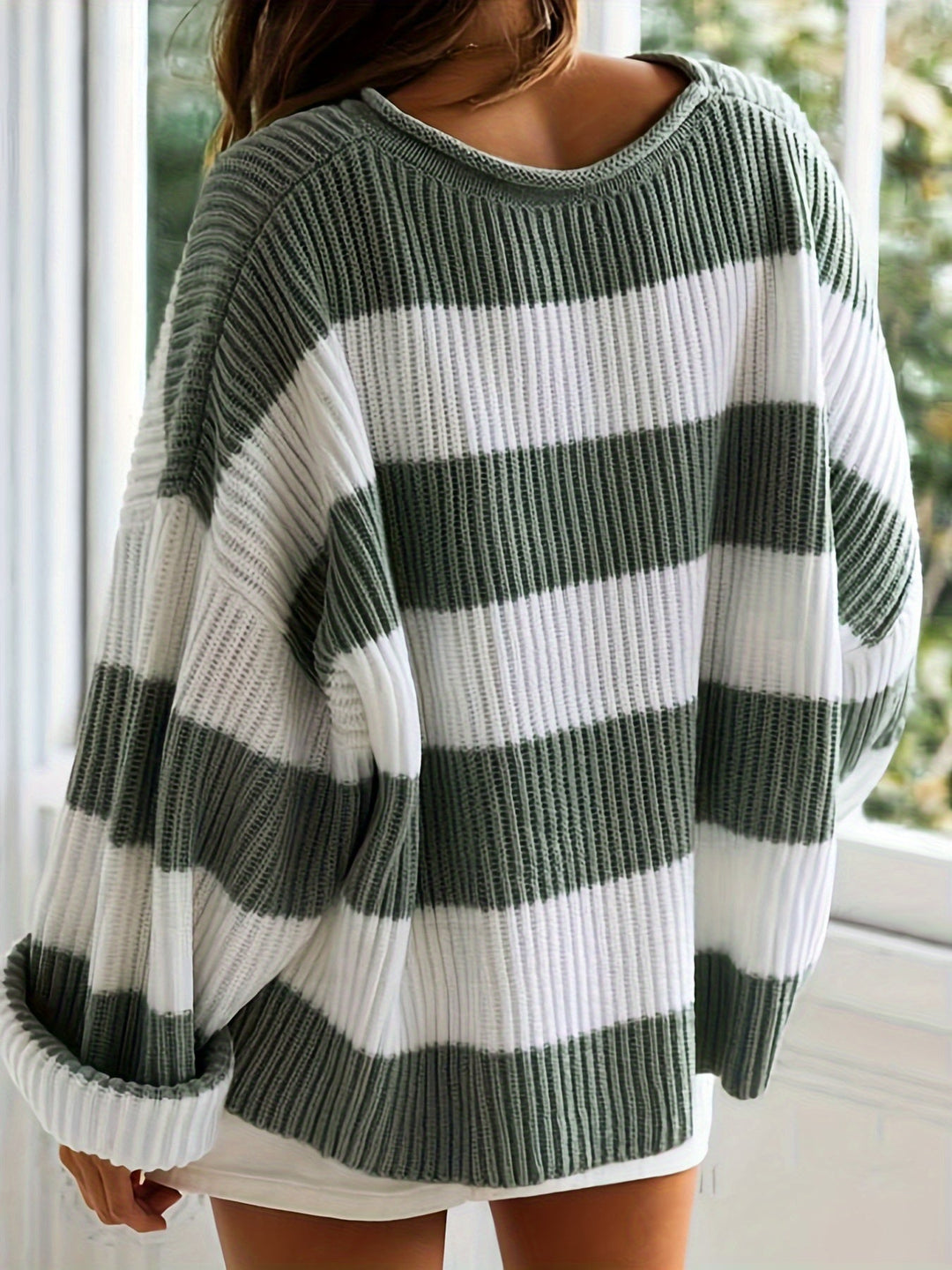 Sophia | Striped Round Neck Jumpe