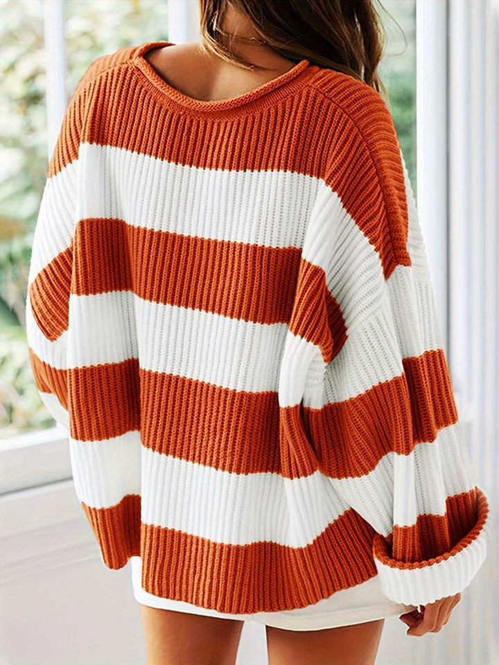 Sophia | Striped Round Neck Jumpe