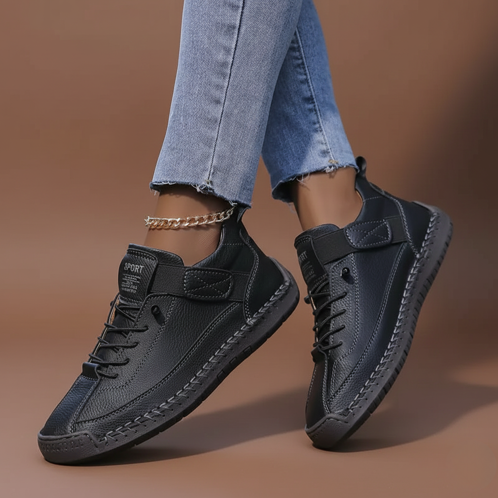 Mia | Zapatillas de Cuero Ergonómicas y Cómodas