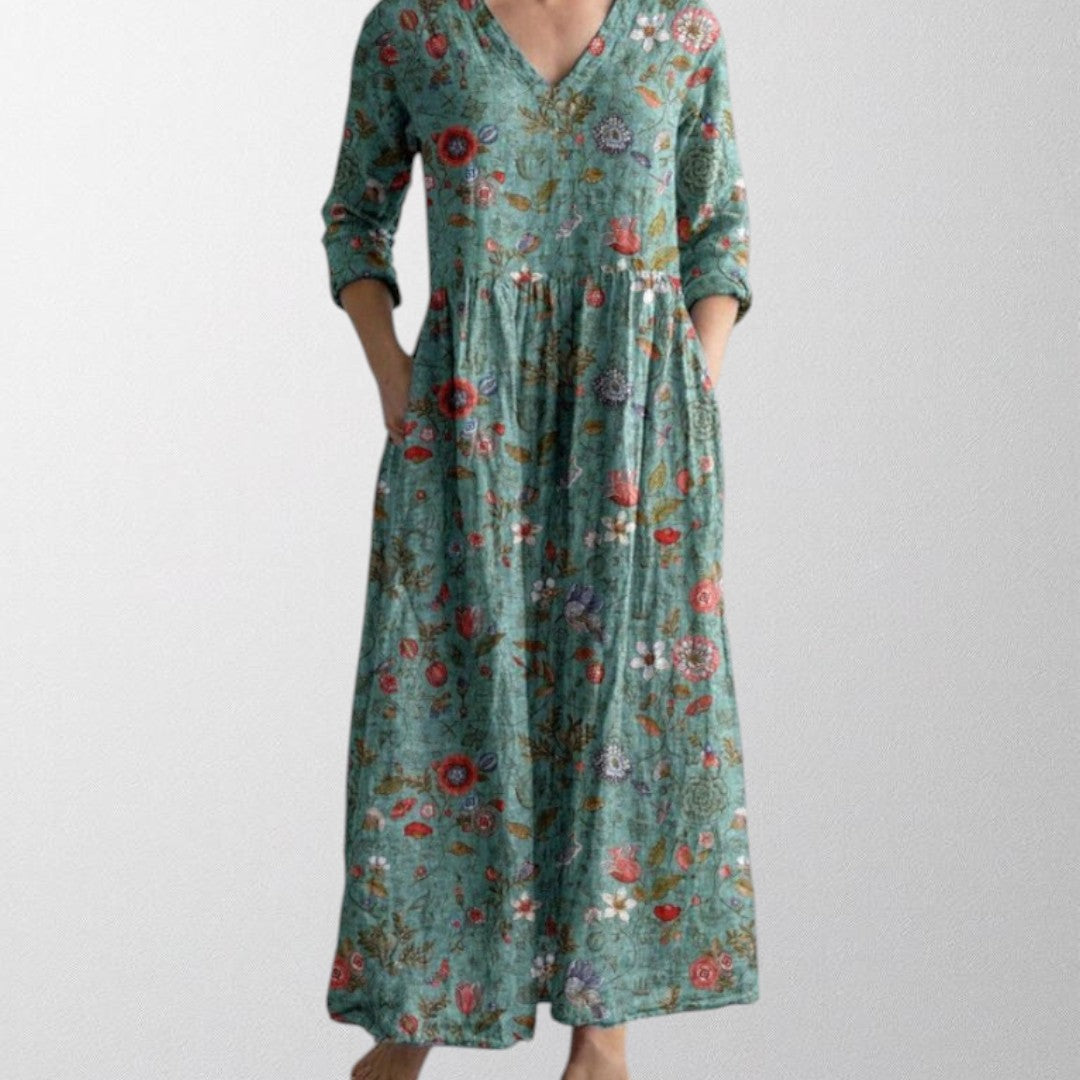 Isabella | Vestido Maxi Floral Vintage