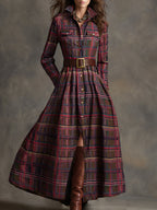 Martina | Vestido Maxi de Estilo Étnico Retro