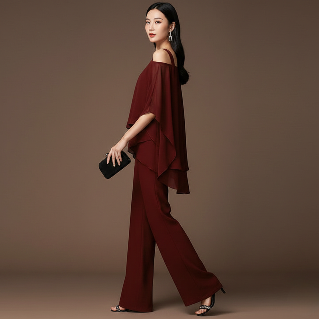 Serenity | Conjunto Elegante de Pantalón de Dos Piezas