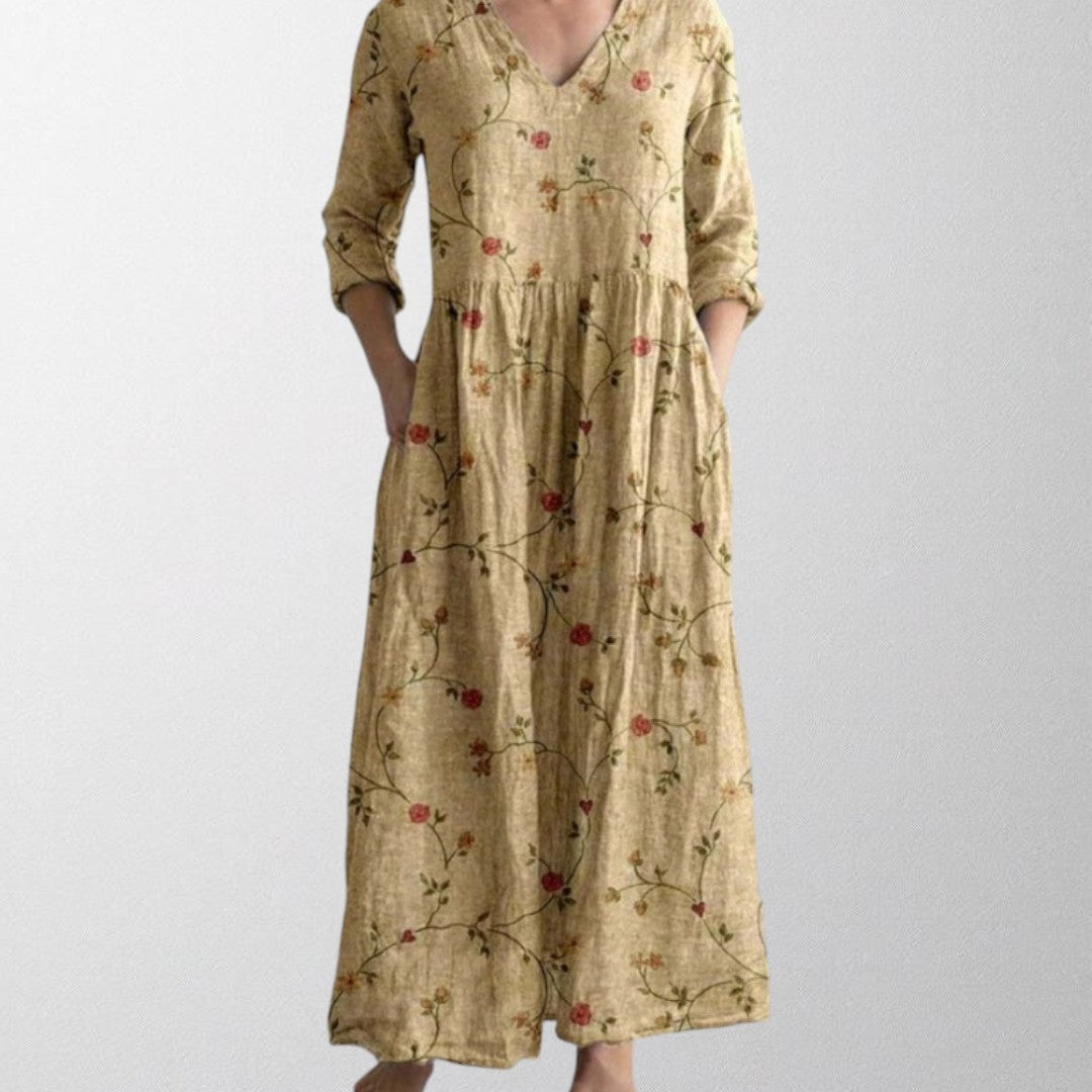 Isabella | Vestido Maxi Floral Vintage