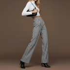 Sienna | Pantalones de Pierna Ancha con Rayas