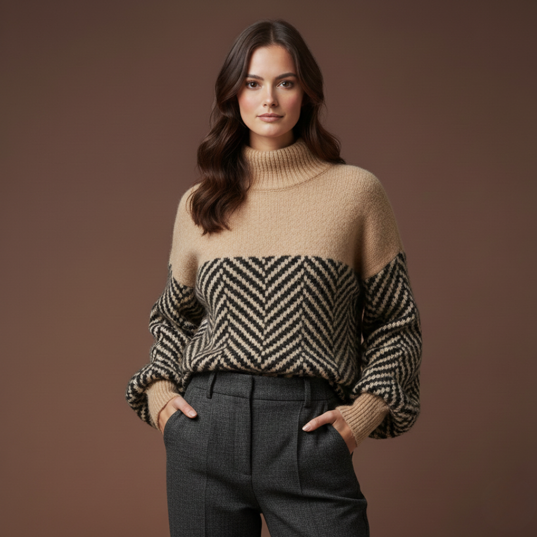 Alina | Suéter de Cuello Alto de Algodón