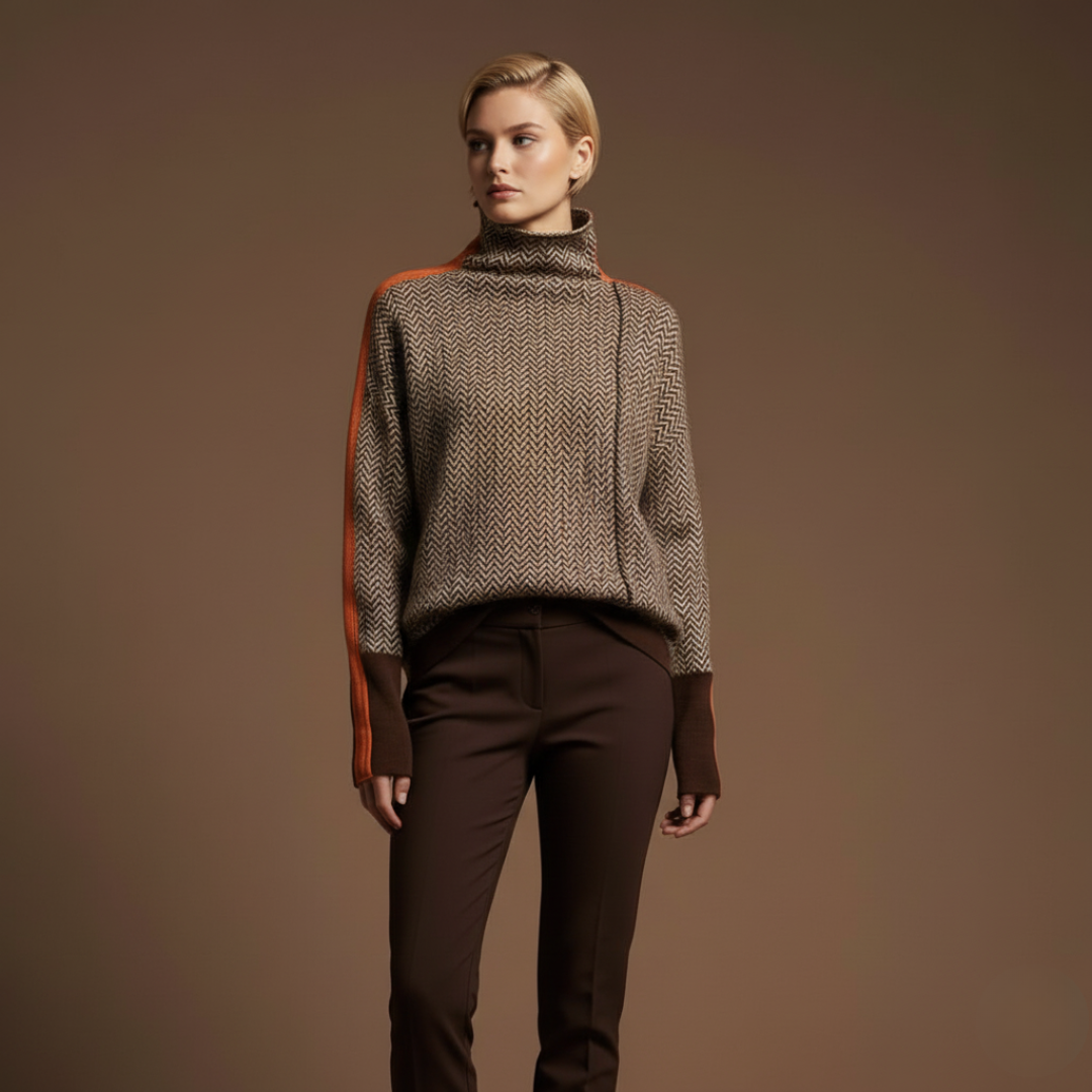 Eleanor | Suéter de Cuello Alto de Mezcla de Lana