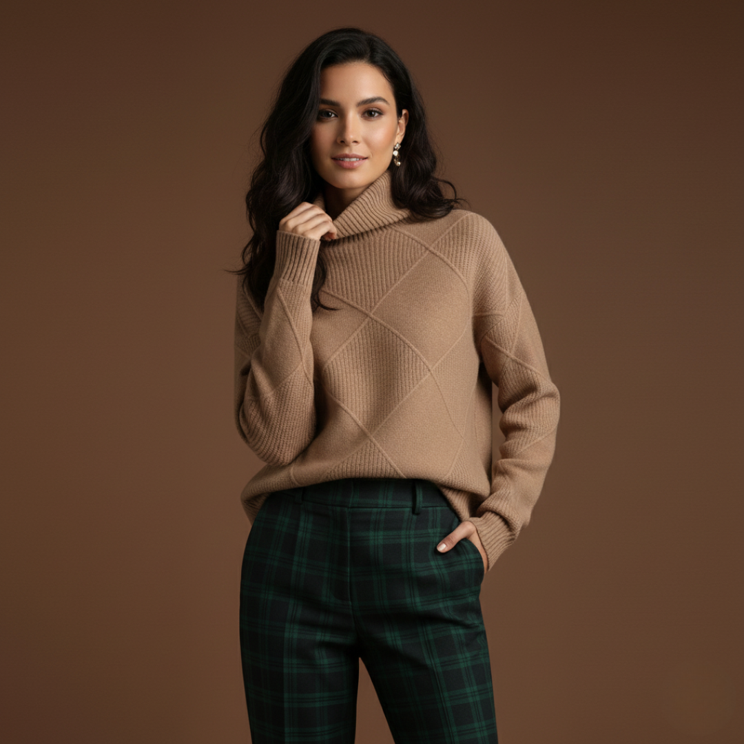 Delfina | Suéter Moderno de Cuello Alto