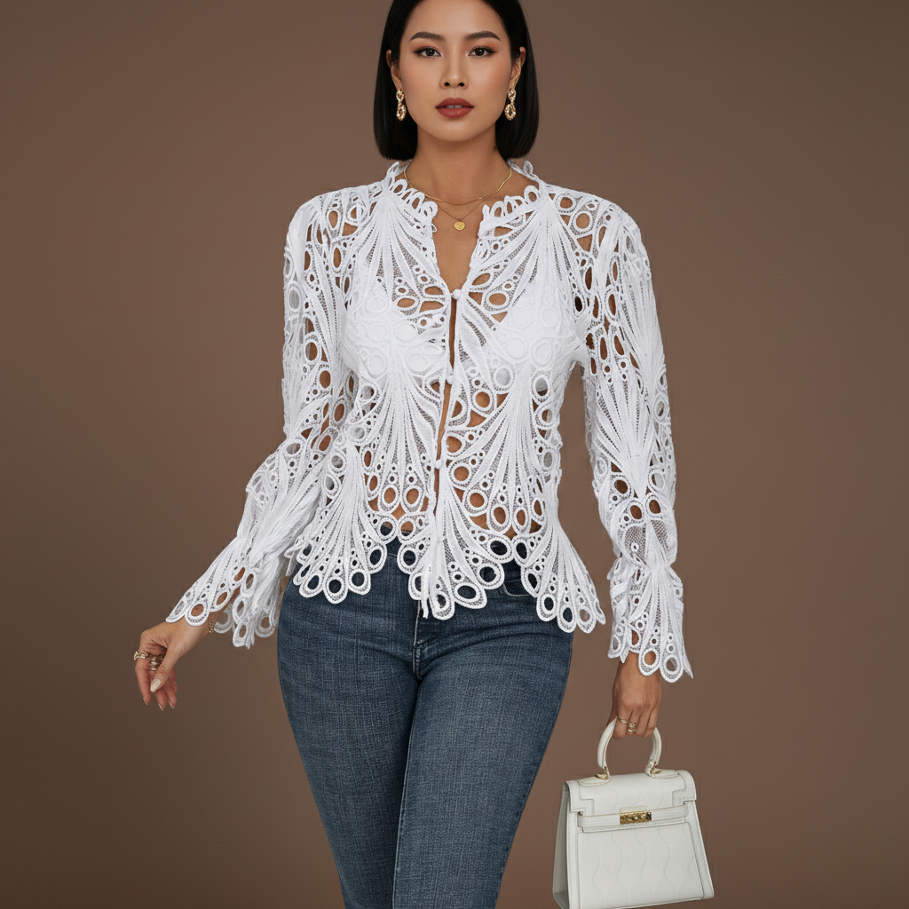 Amelia | Top de Punto Calado Artístico