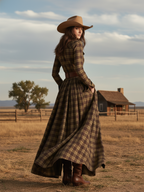 Martina | Vestido Maxi de Estilo Étnico Retro