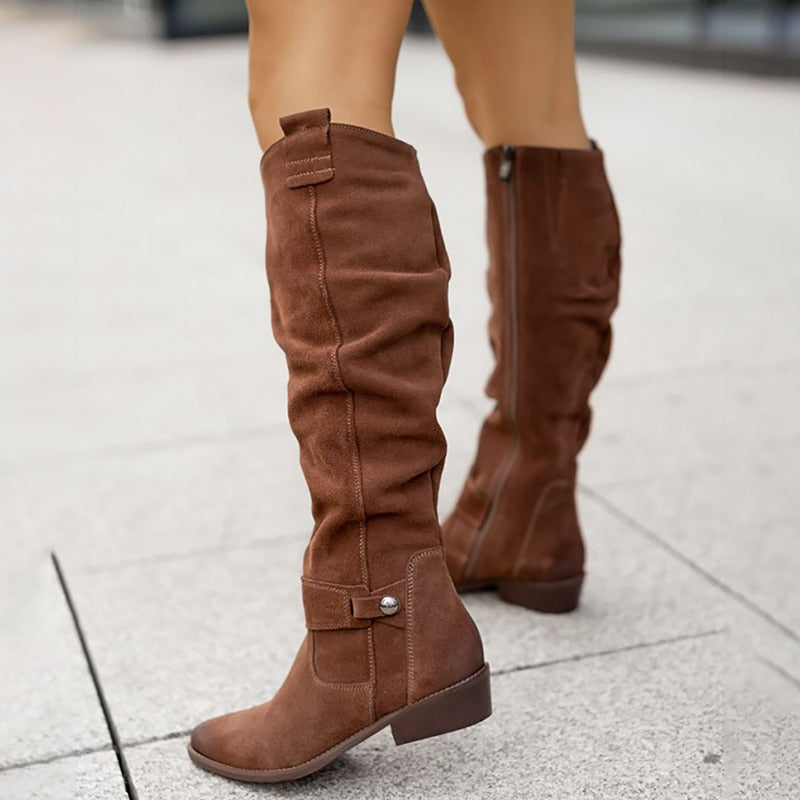 Arlena | Botas de Invierno de Gamuza Calentitas