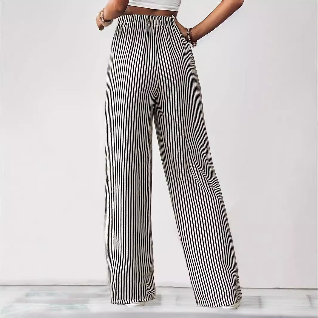 Sienna | Pantalones de Pierna Ancha con Rayas
