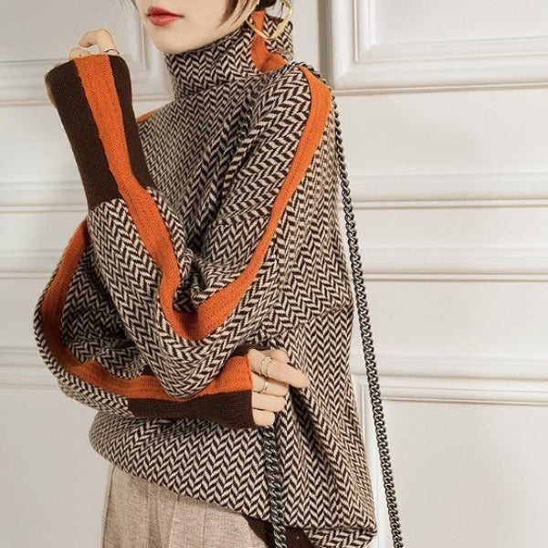 Eleanor | Suéter de Cuello Alto de Mezcla de Lana