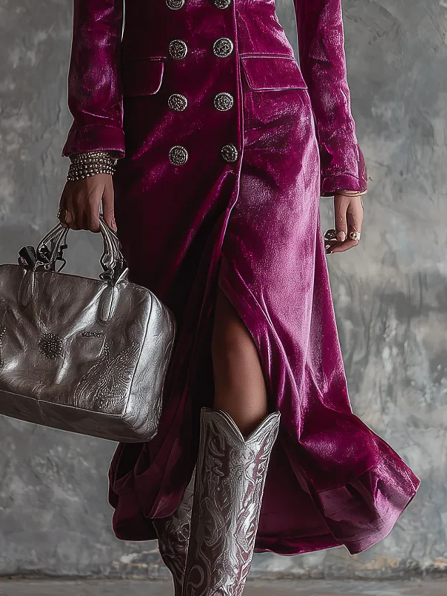 Vera | Vestido Maxi Blazer de Terciopelo