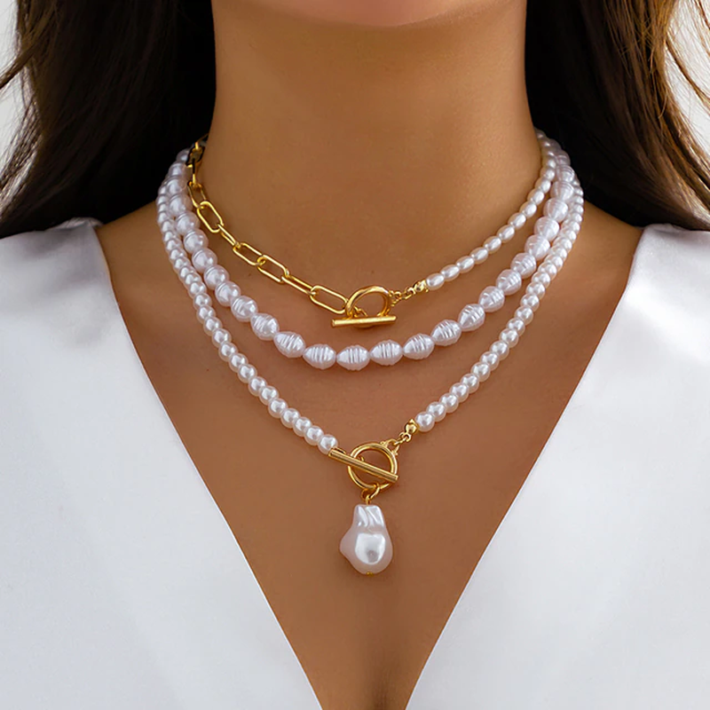 Marcelline | Vintage Pearl Multi-Layer Necklace